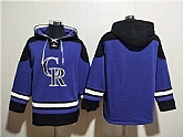 Men's Colorado Rockies Blank Purple Ageless Must-Have Lace-Up Pullover Hoodie,baseball caps,new era cap wholesale,wholesale hats